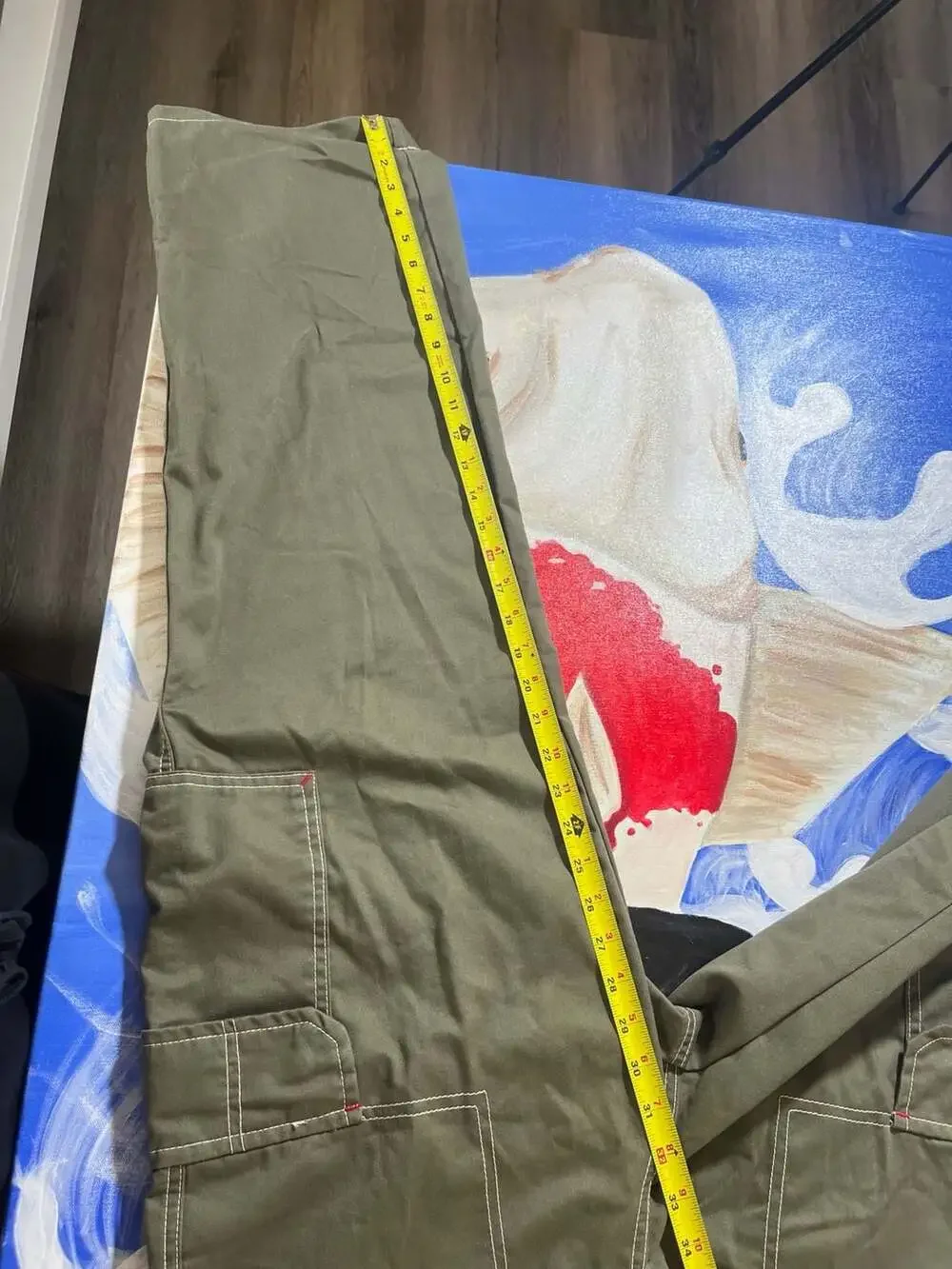 True Religion Big T Cargo Pants in Olive Green